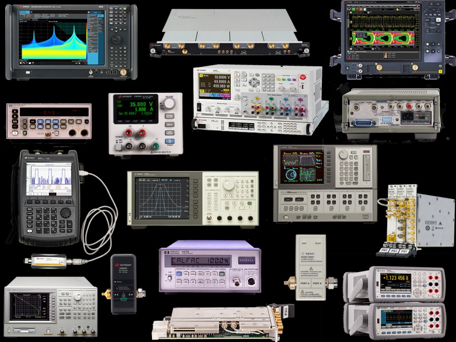 Koleksi instrumen Keysight, Agilent, dan HP untuk supply industri dan akademik