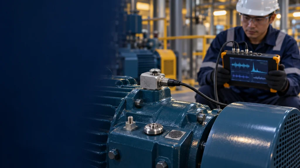 Accelerometer terpasang pada bearing housing untuk condition monitoring dan perbandingan metode mounting