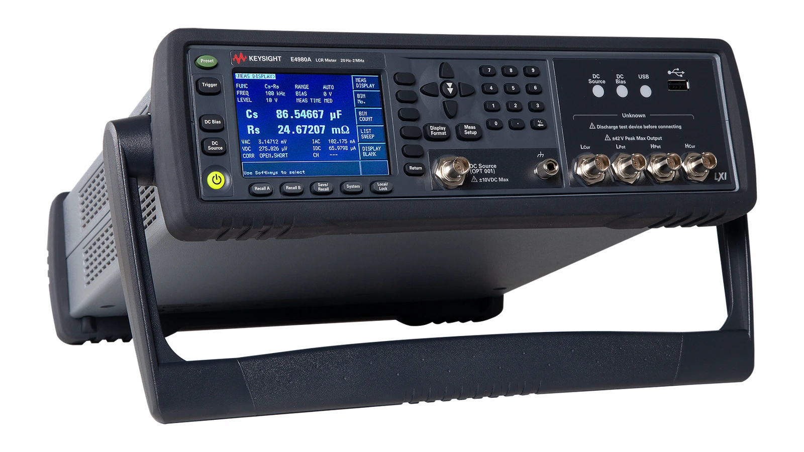 Keysight E4980A precision LCR meter untuk pengukuran impedansi komponen
