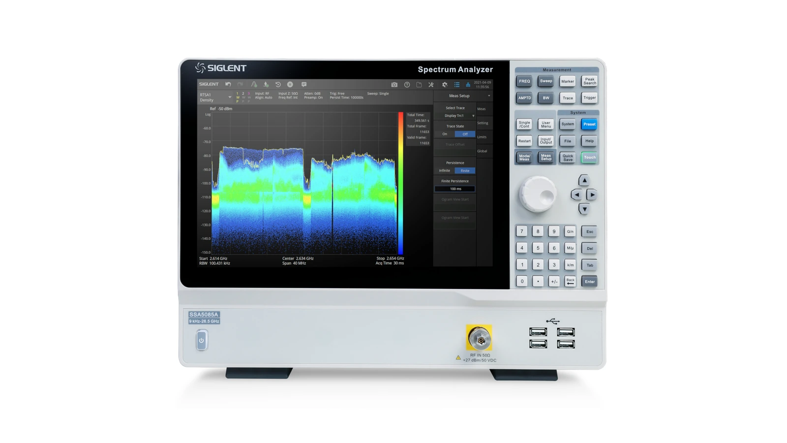 Siglent SSA5000A spectrum analyzer untuk analisis sinyal RF