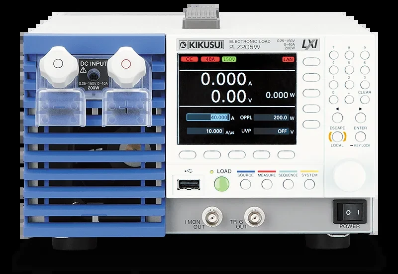 Kikusui PLZ205W programmable DC electronic load dengan terminal input dan display mode CC