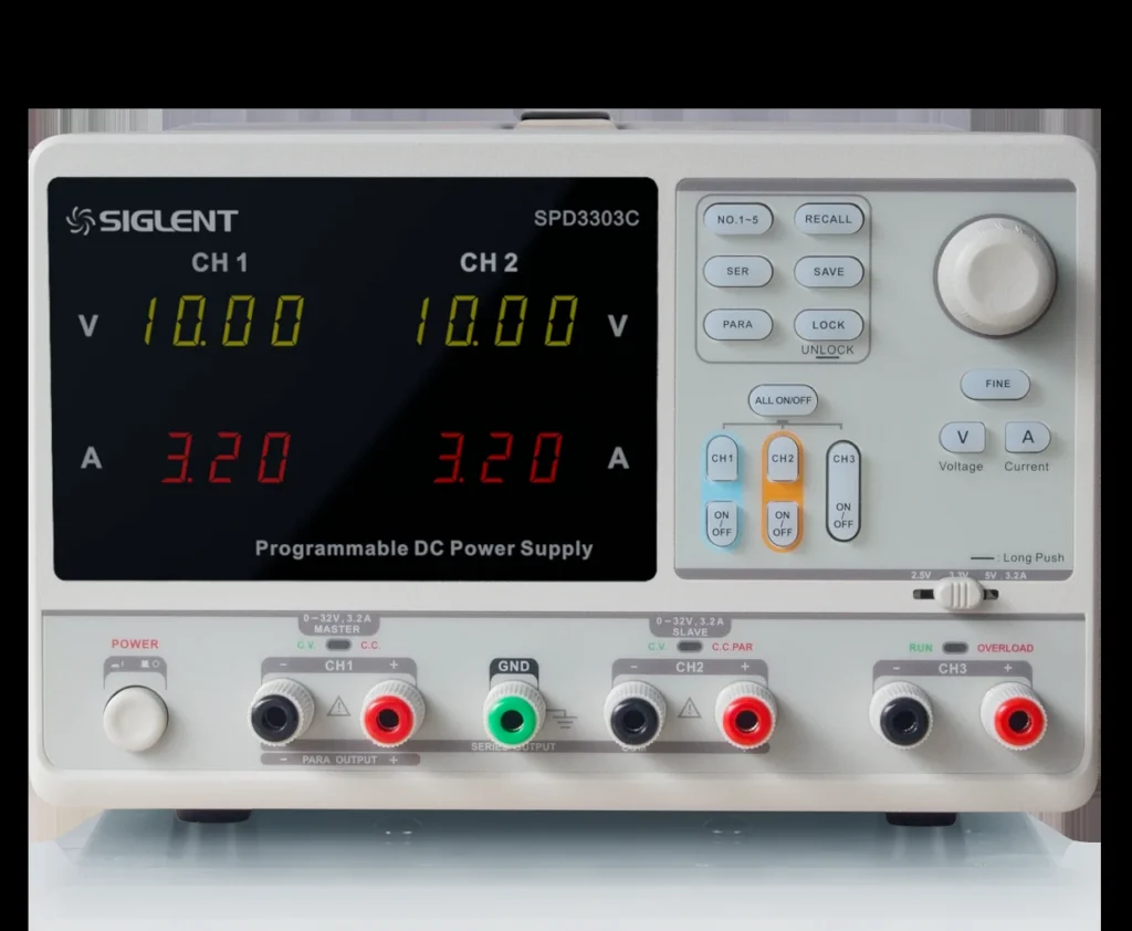 Power supply DC programmable Siglent untuk pengujian perangkat elektronik di laboratorium