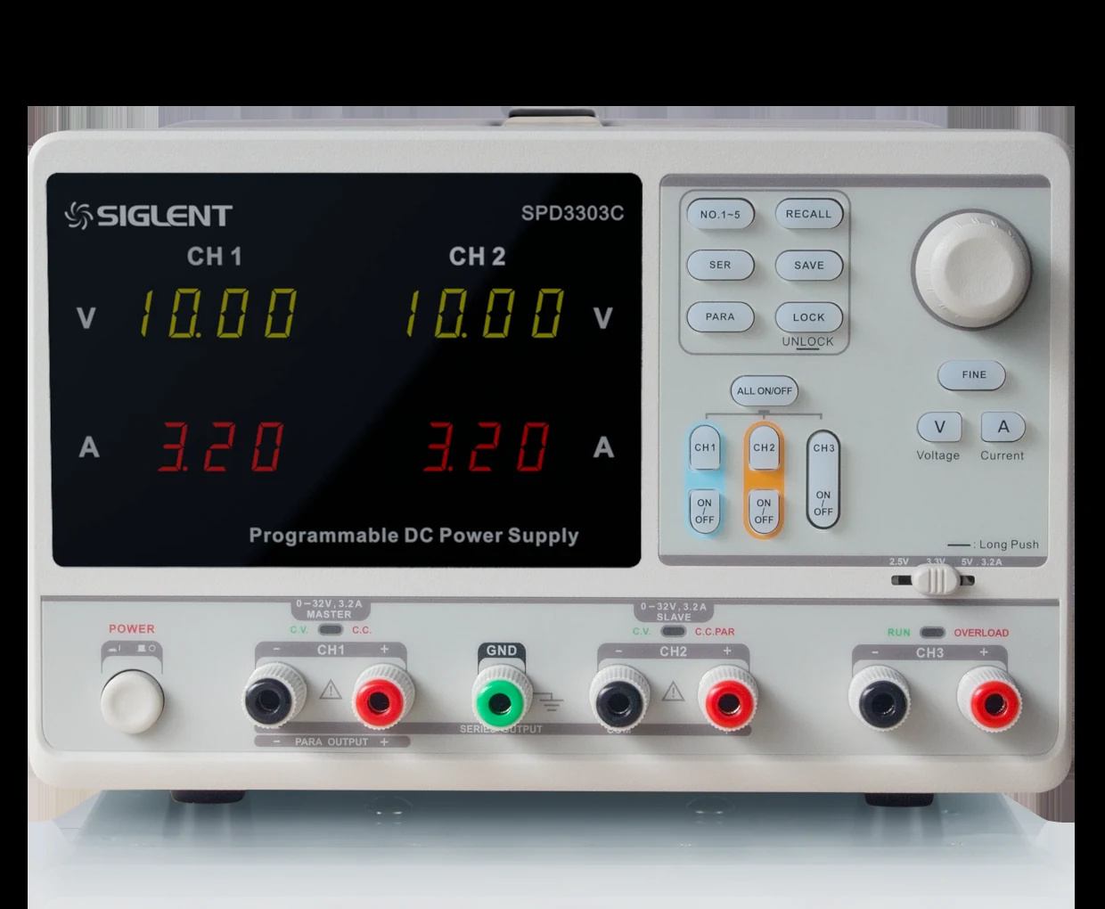 Power supply DC programmable Siglent untuk pengujian perangkat elektronik di laboratorium