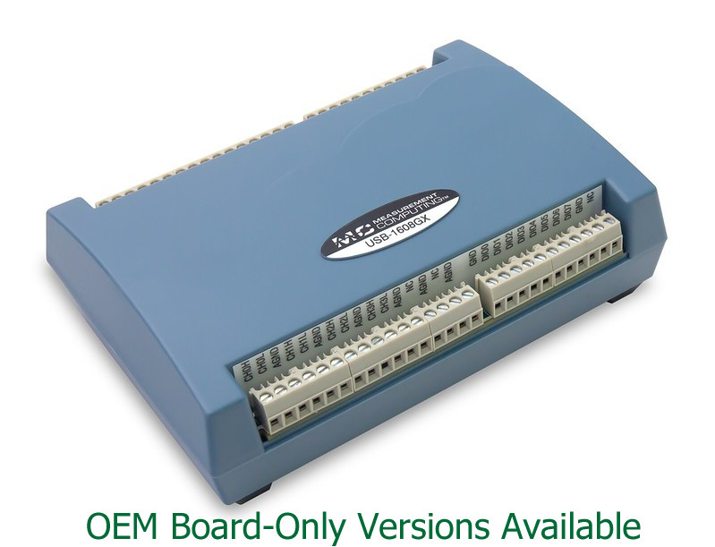 MCC USB-1608G Series: High-Speed Multifunction USB DAQ Devices