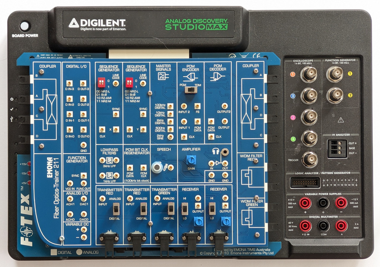 Emona Communication Boards: Analog Discovery Studio Max Ecosystem