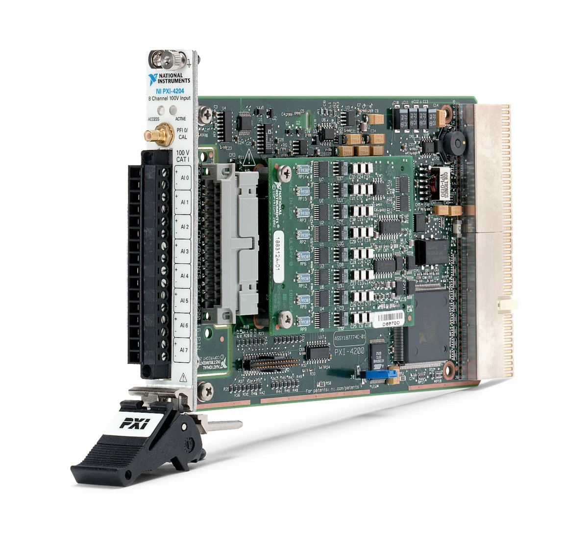 NI PXI-4204 8 ch, 100 V Attenuated Input Module