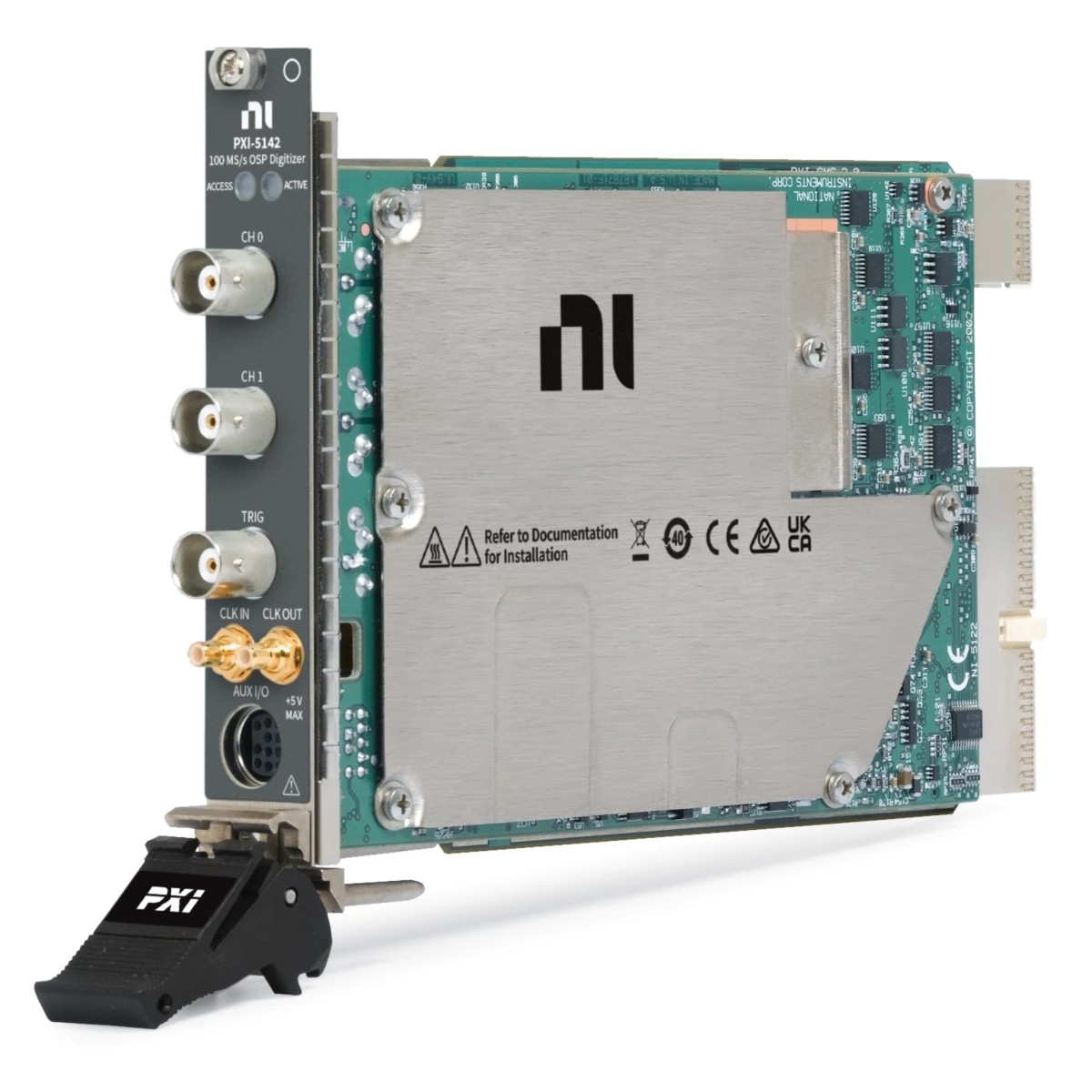 PXI-5142 PXI Oscilloscope, 100 MHz, 14 bits, 100 MS/s, 2 Channels, 256 MB/ch