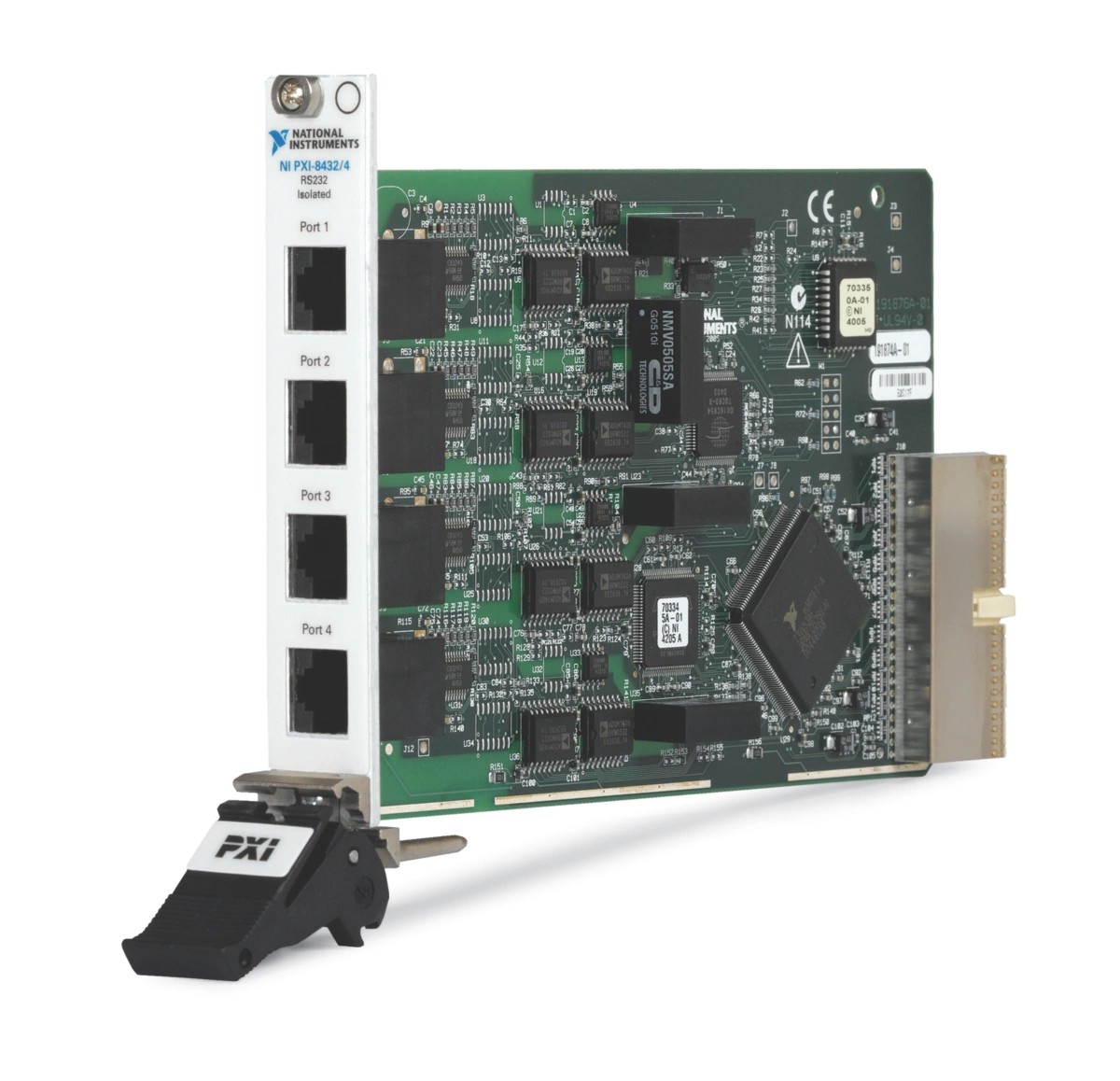 PXI-8432/4, 2000V Isolated RS232, 4 Port Serial Interface